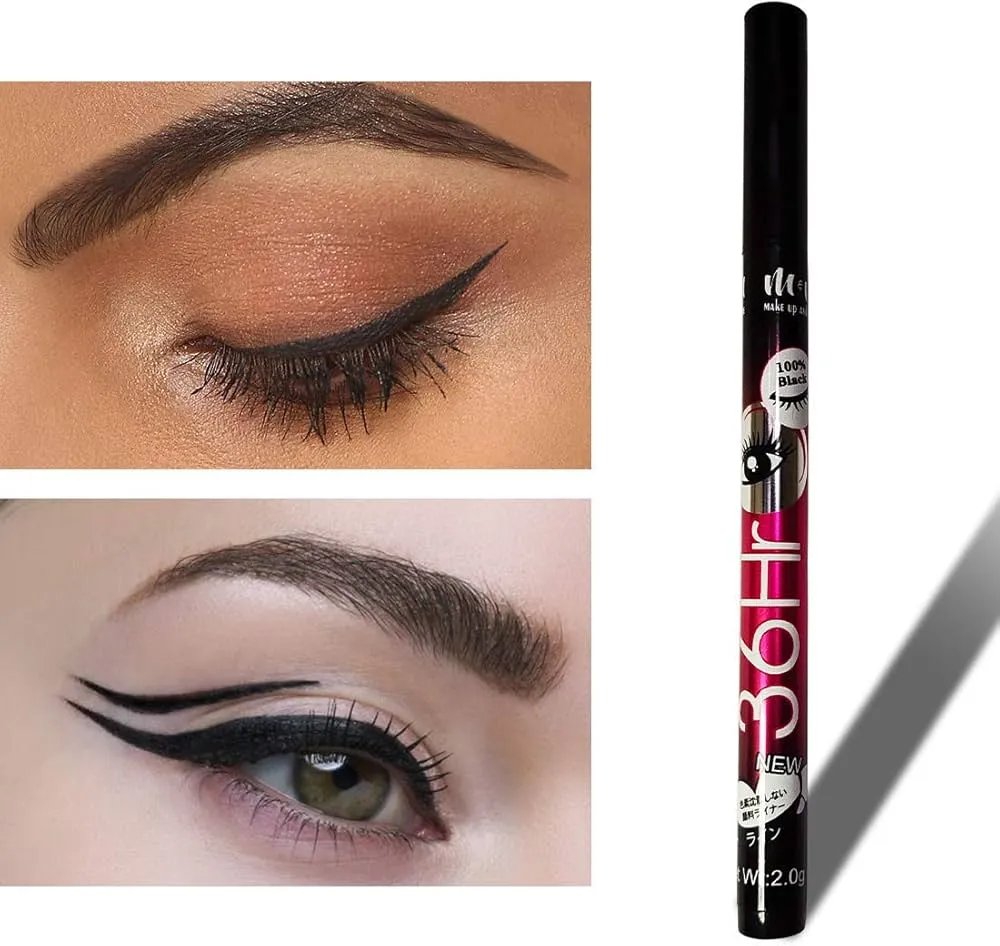 36H Black Mascara and Eyeliner Long-lasting & Waterproof Set