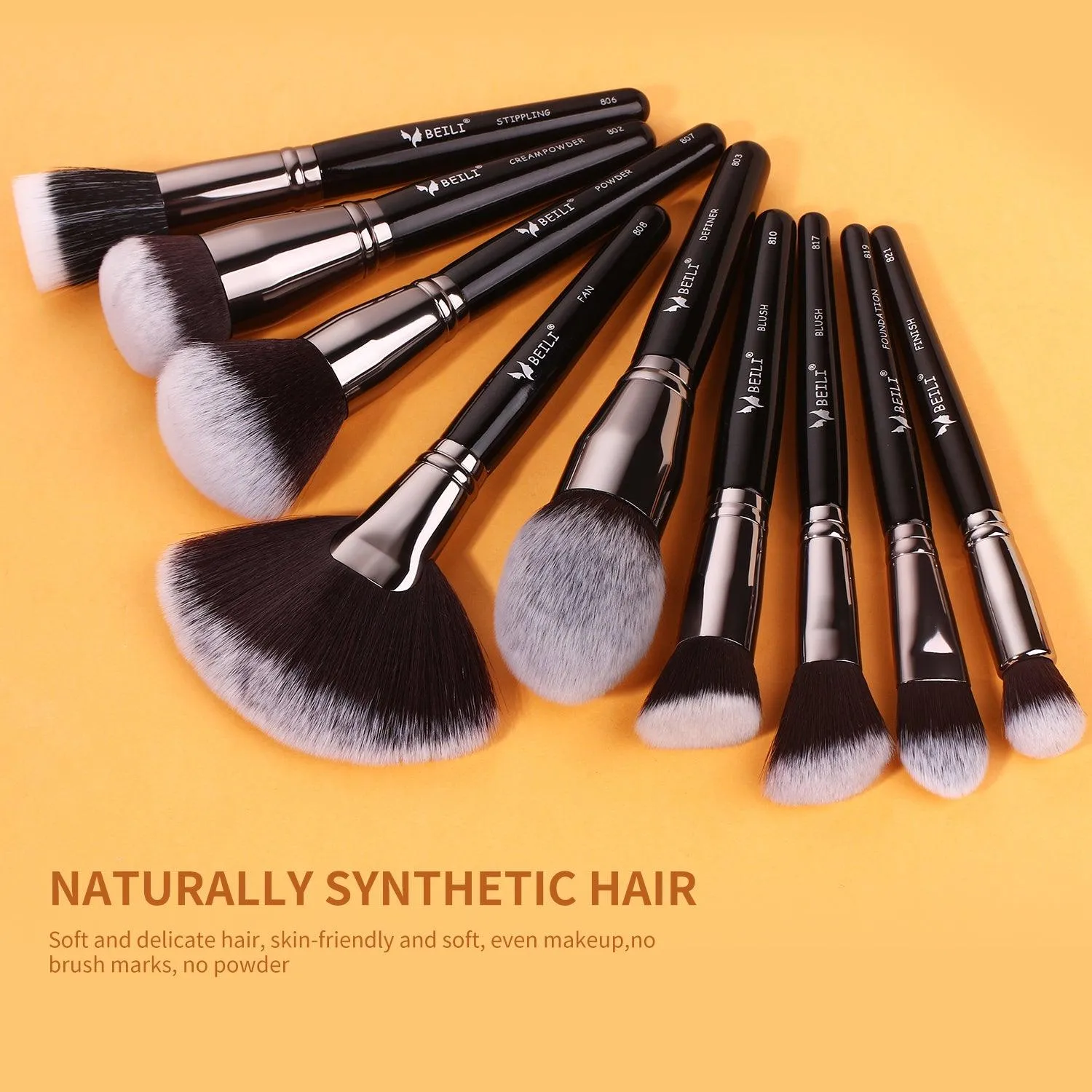 BEILI 25Pcs Complete Makeup Brush Set BX-S25