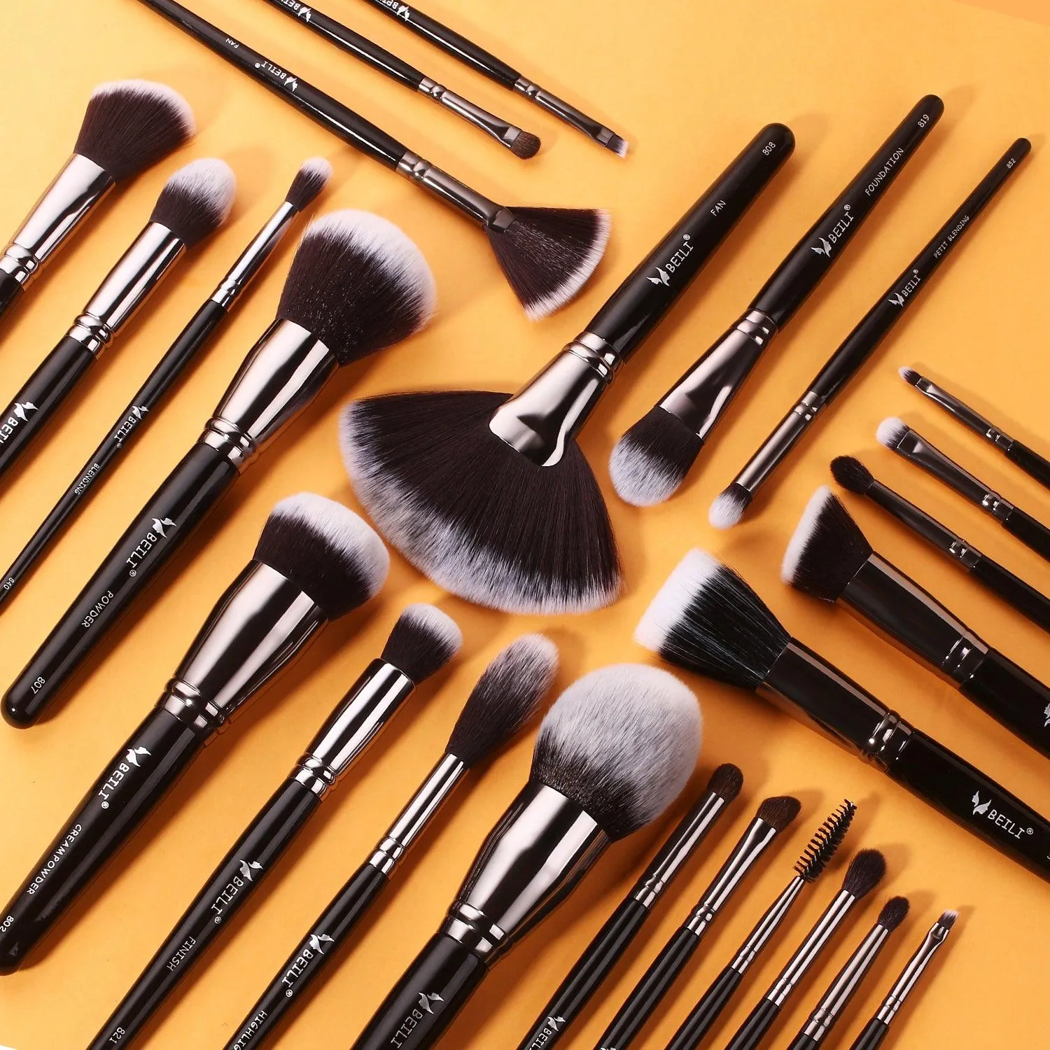 BEILI 25Pcs Complete Makeup Brush Set BX-S25