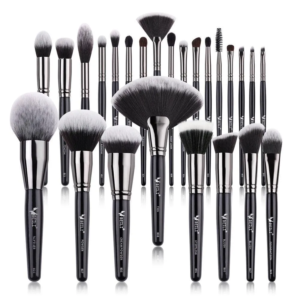 BEILI 25Pcs Complete Makeup Brush Set BX-S25