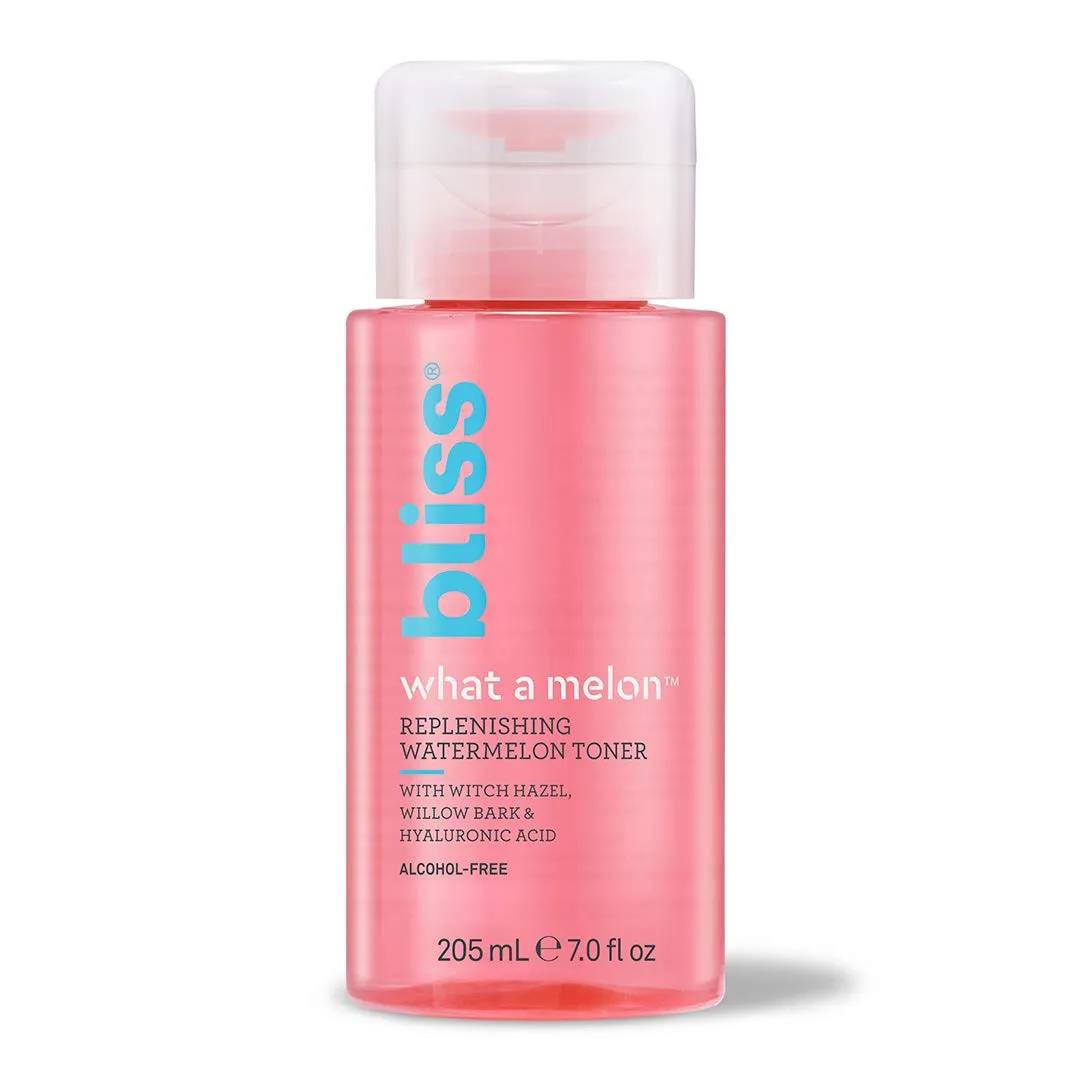 Bliss What a Melon Replenishing Watermelon Toner - 7 Fl Oz - Witch Hazel & Willow Bark - Replenishes, Refreshes and Energizes Tired Skin - Clean - Vegan & Cruelty-Free