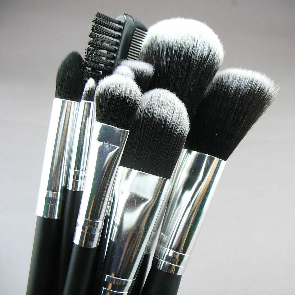 High Quality 10 pieces Super soft Taklon hair makeup brush set kit makeup tools make up brushes