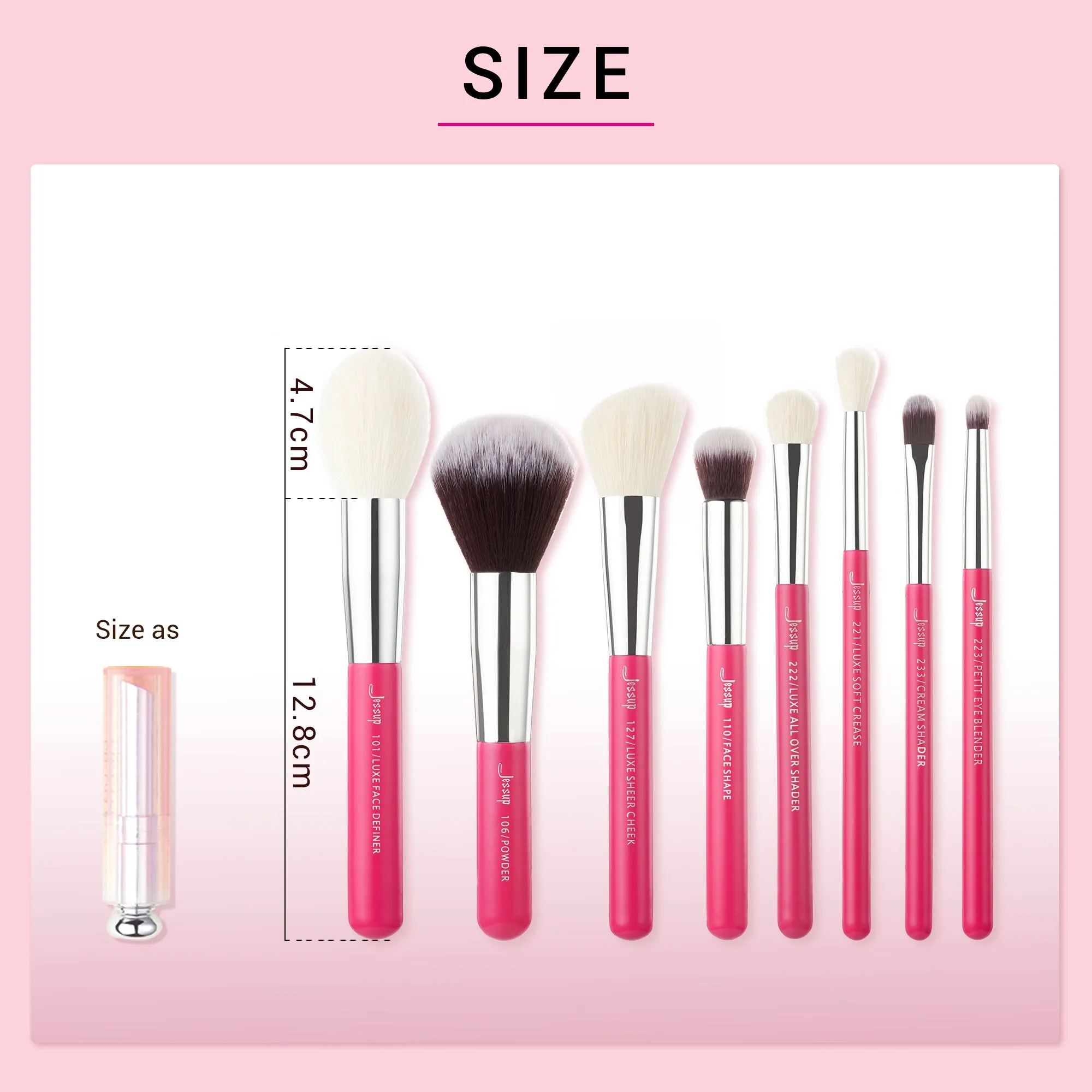 Individual 25Pcs Makeup Brush Kit Pink T195