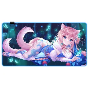 Leahkitties Glowing Forest LED XXL Mousepad