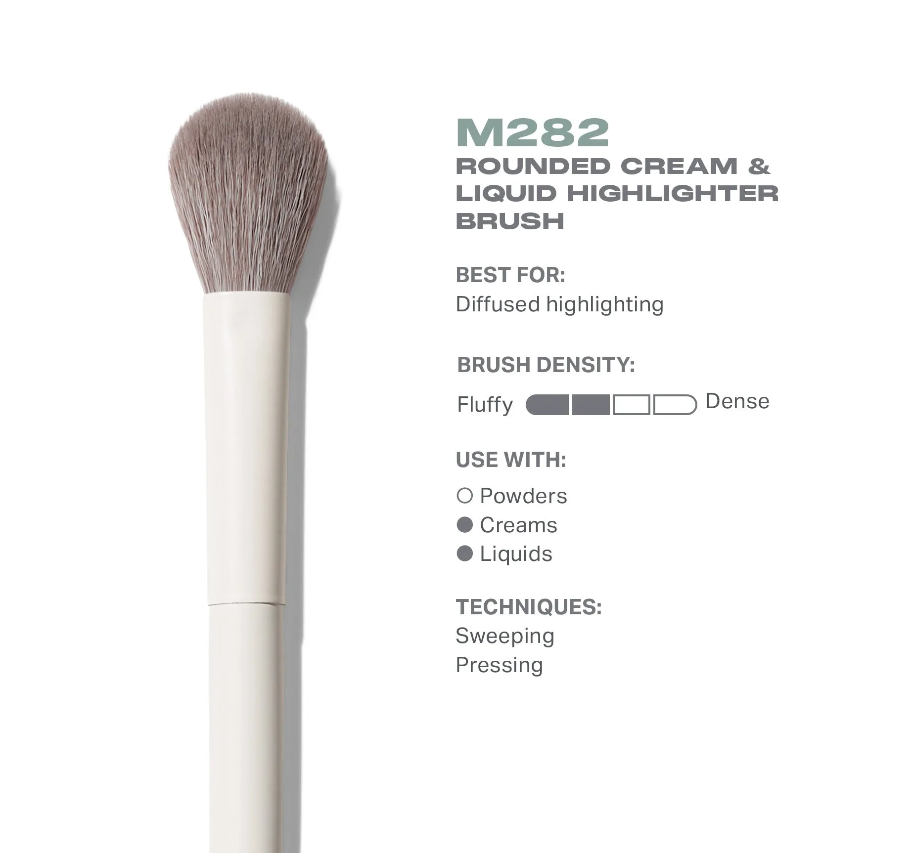 M282 Rounded Cream & Liquid Highlight Brush