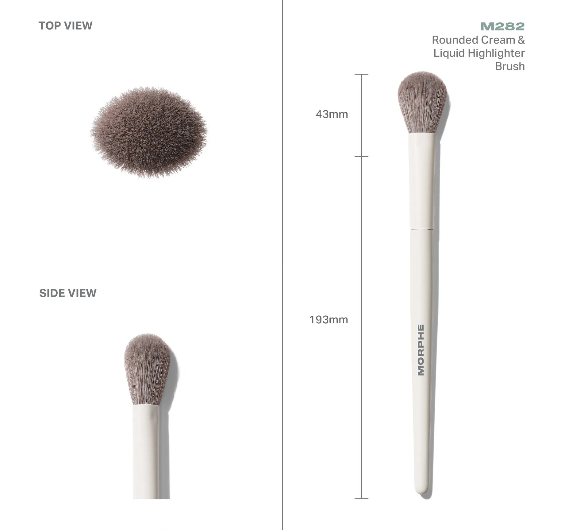 M282 Rounded Cream & Liquid Highlight Brush