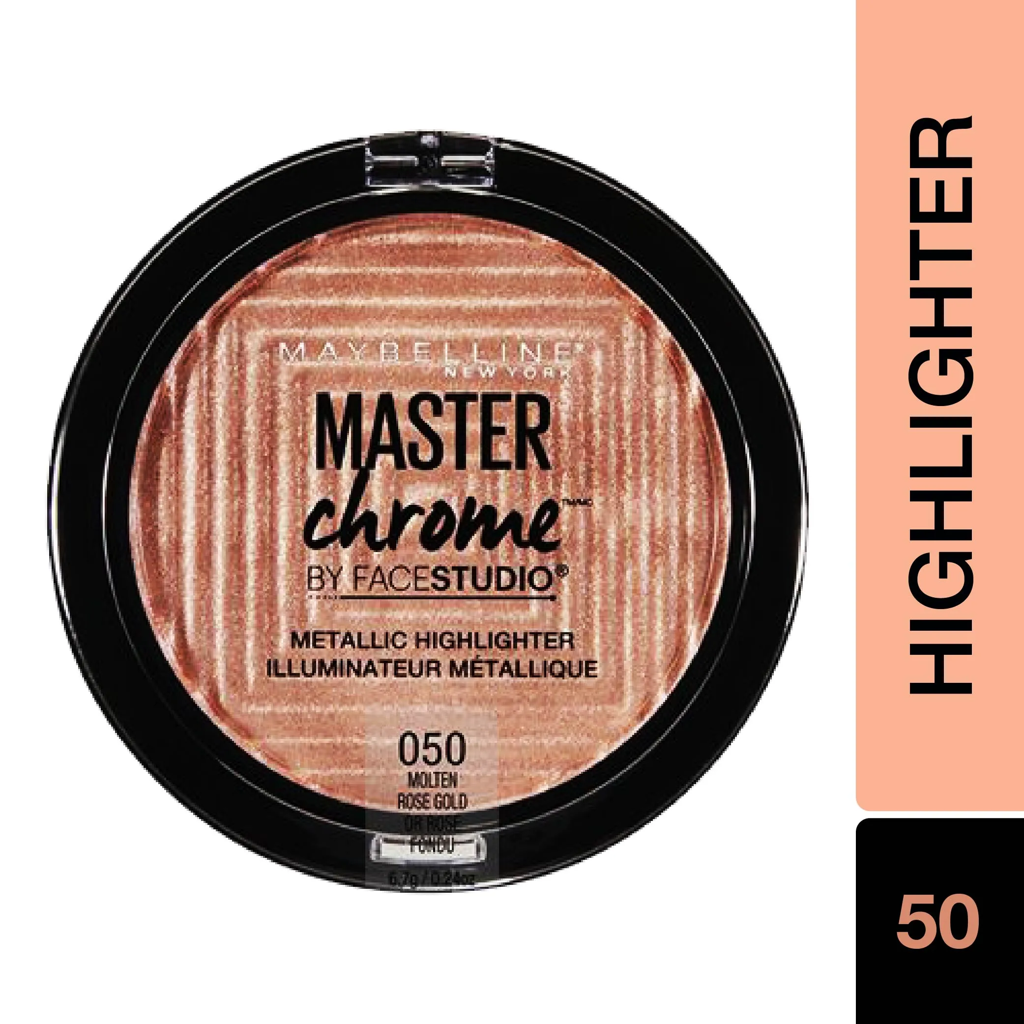 Maybelline New York Face Studio Master Chrome Metallic Highlighter ,Molten Rose Gold