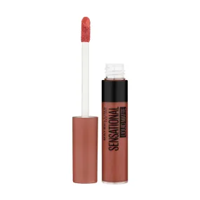 Maybelline New York Sensational Liquid Matte Lipstick, NU02 Strip It Off, 7ml - Liquid Lipstick Shades Delivering Intense Matte Color Effect