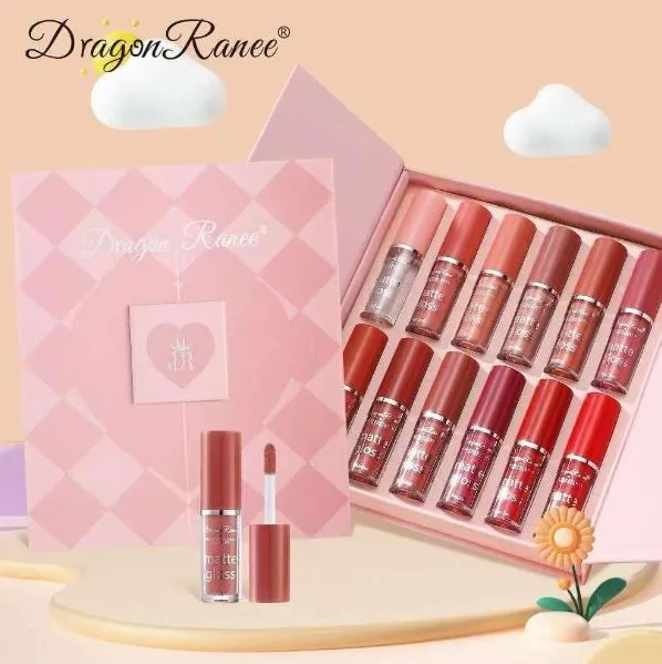 Miss Beauty New  Dragon Ranee 12 Colors Matte Lip Glosses