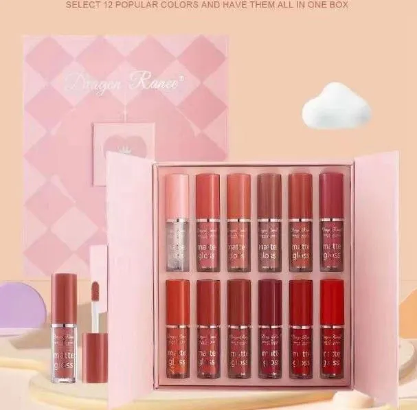 Miss Beauty New  Dragon Ranee 12 Colors Matte Lip Glosses