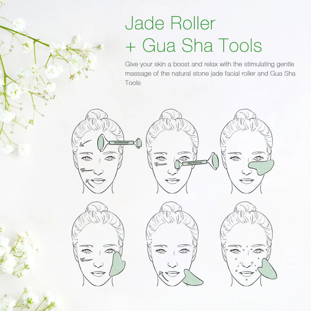 Neutriherbs Jade Facial Massager Beauty Set With Serum