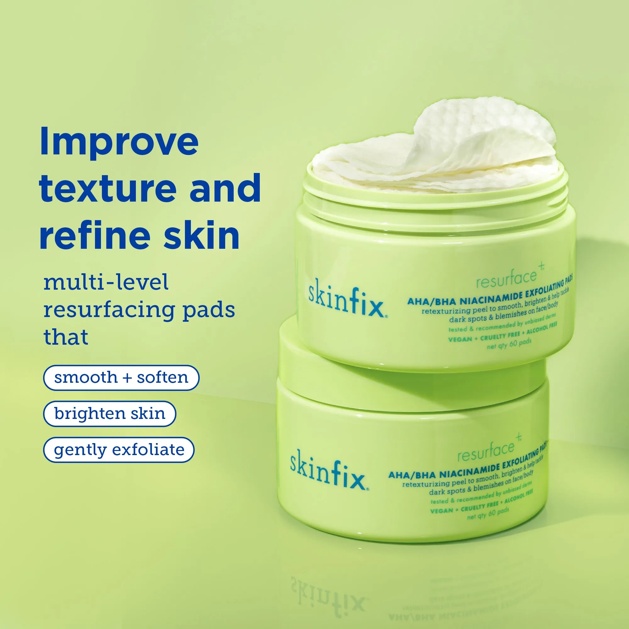 Resurface  AHA/BHA Niacinamide Exfoliating Pads