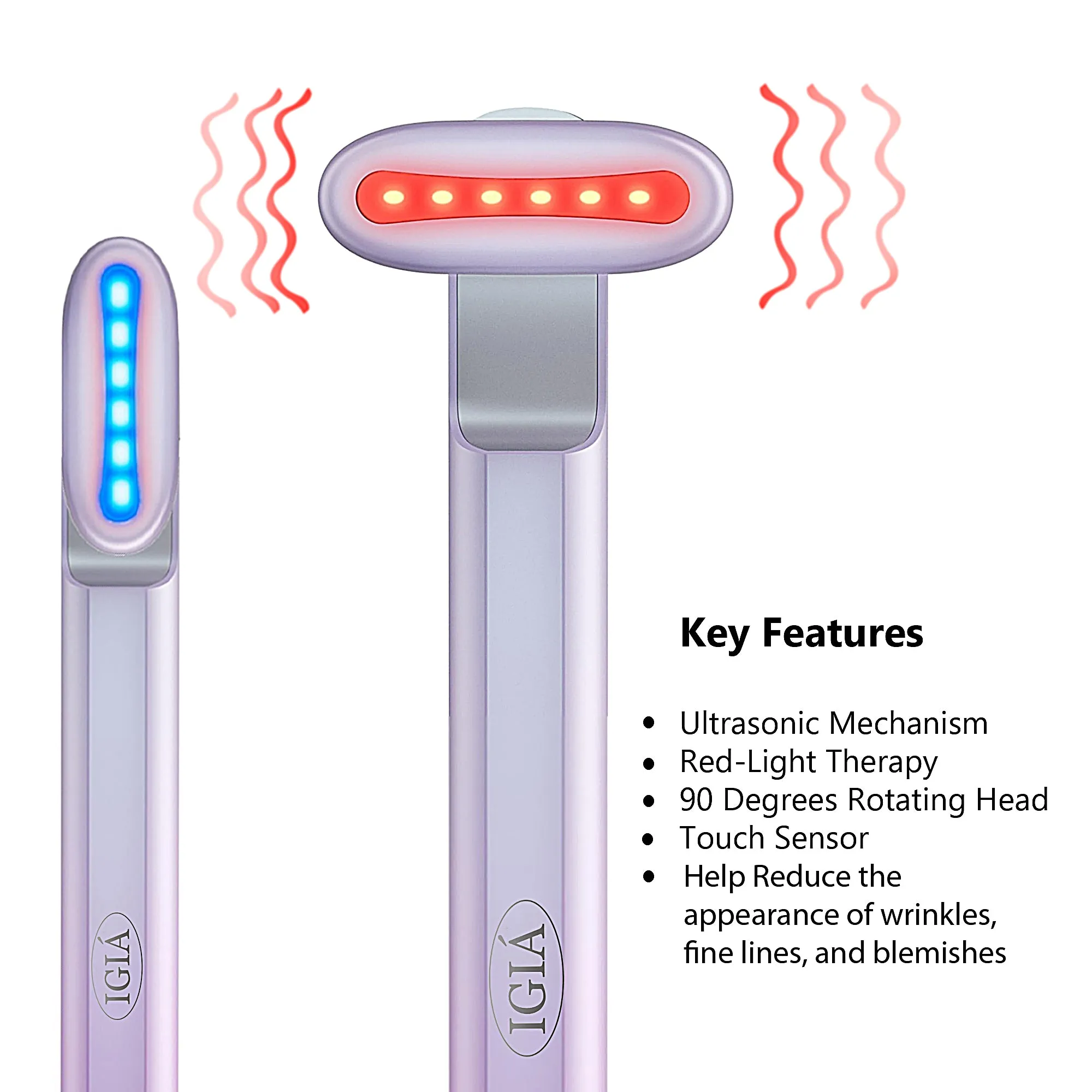 ThermaGlow 5-IN-1 Red Light, MicroCurrent, Heat & UltraSonic Massage Therapy.