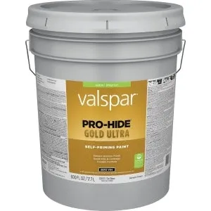 Valspar® Pro-Hide® Gold Ultra Interior Self-Priming Paint Satin 5 Gallon Clear Base (5 Gallon, Clear Base)