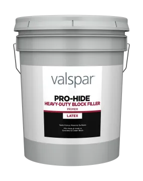 Valspar® Pro-Hide® Heavy Duty Latex Blockfiller Primer 5 Gallon White (5 Gallon, White)