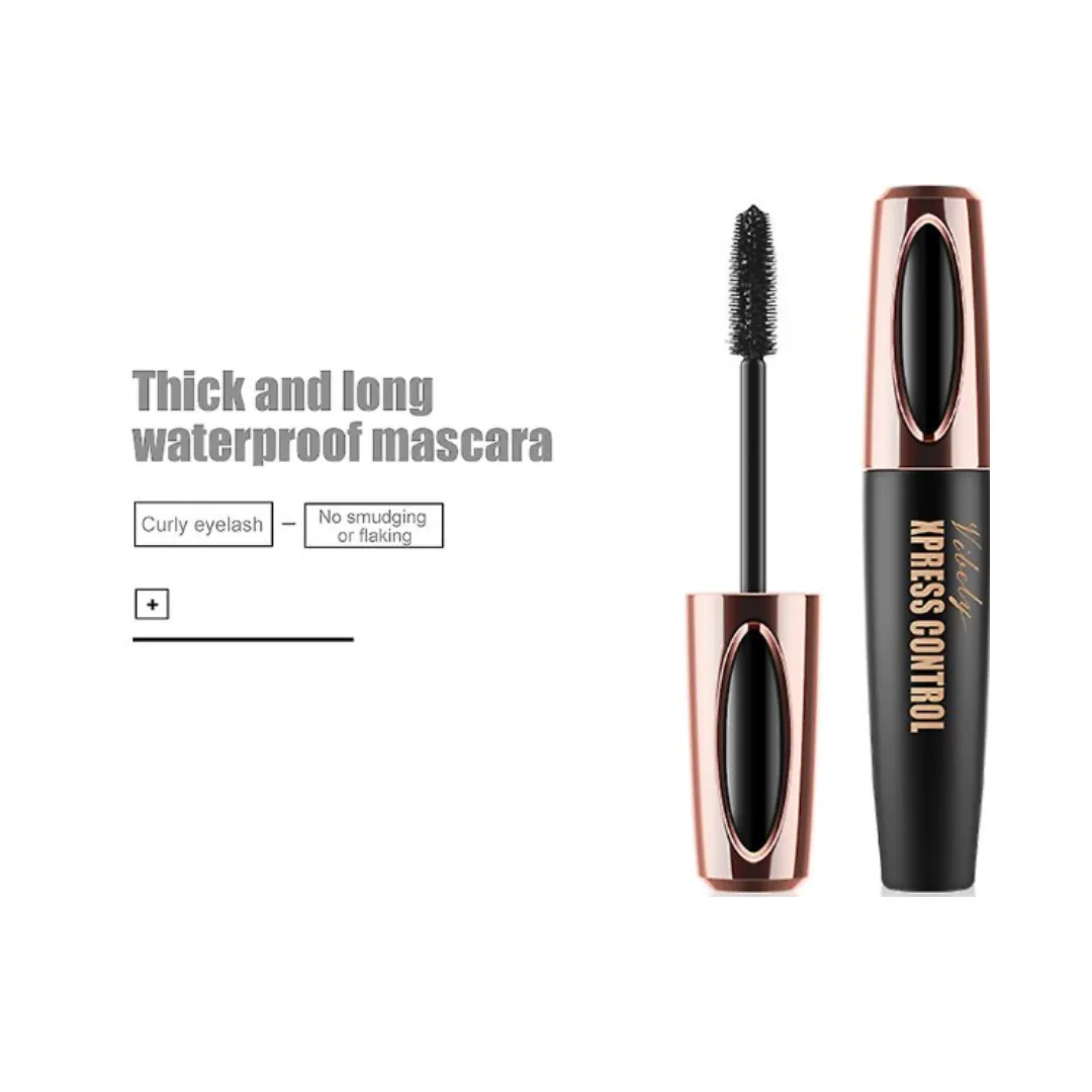 VIBELY Xpress Control Natural Waterproof Mascara 4D Silk Fiber Eyelash Long-lasting Extension