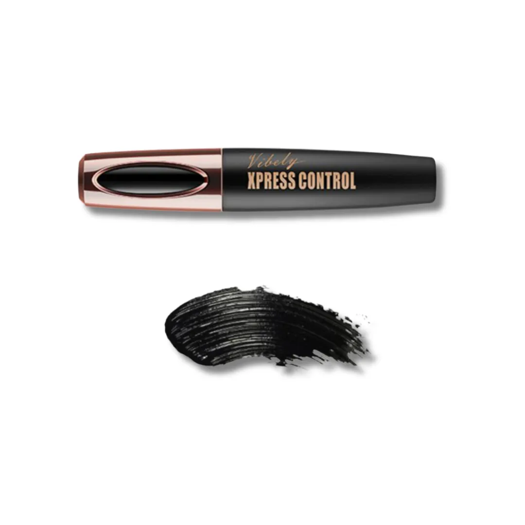 VIBELY Xpress Control Natural Waterproof Mascara 4D Silk Fiber Eyelash Long-lasting Extension