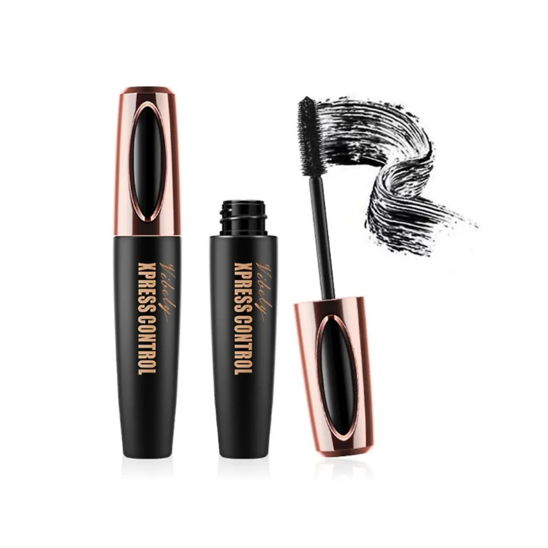 VIBELY Xpress Control Natural Waterproof Mascara 4D Silk Fiber Eyelash Long-lasting Extension