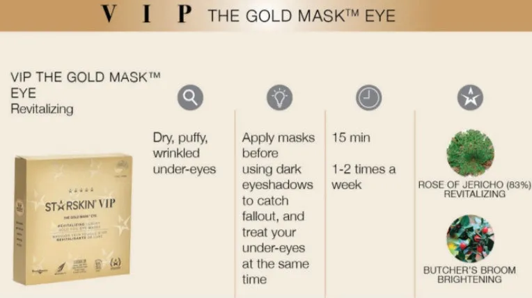 VIP THE GOLD MASK™ Eye  Revitalizing Luxury Gold Foil Eye Mask 5 pack