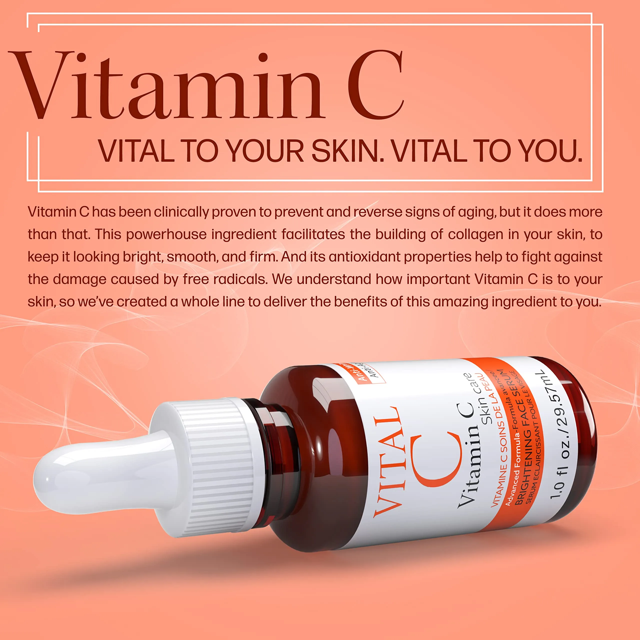 Vital-C Vitamin C Serum for Face, 1 Oz (Pack of 2)