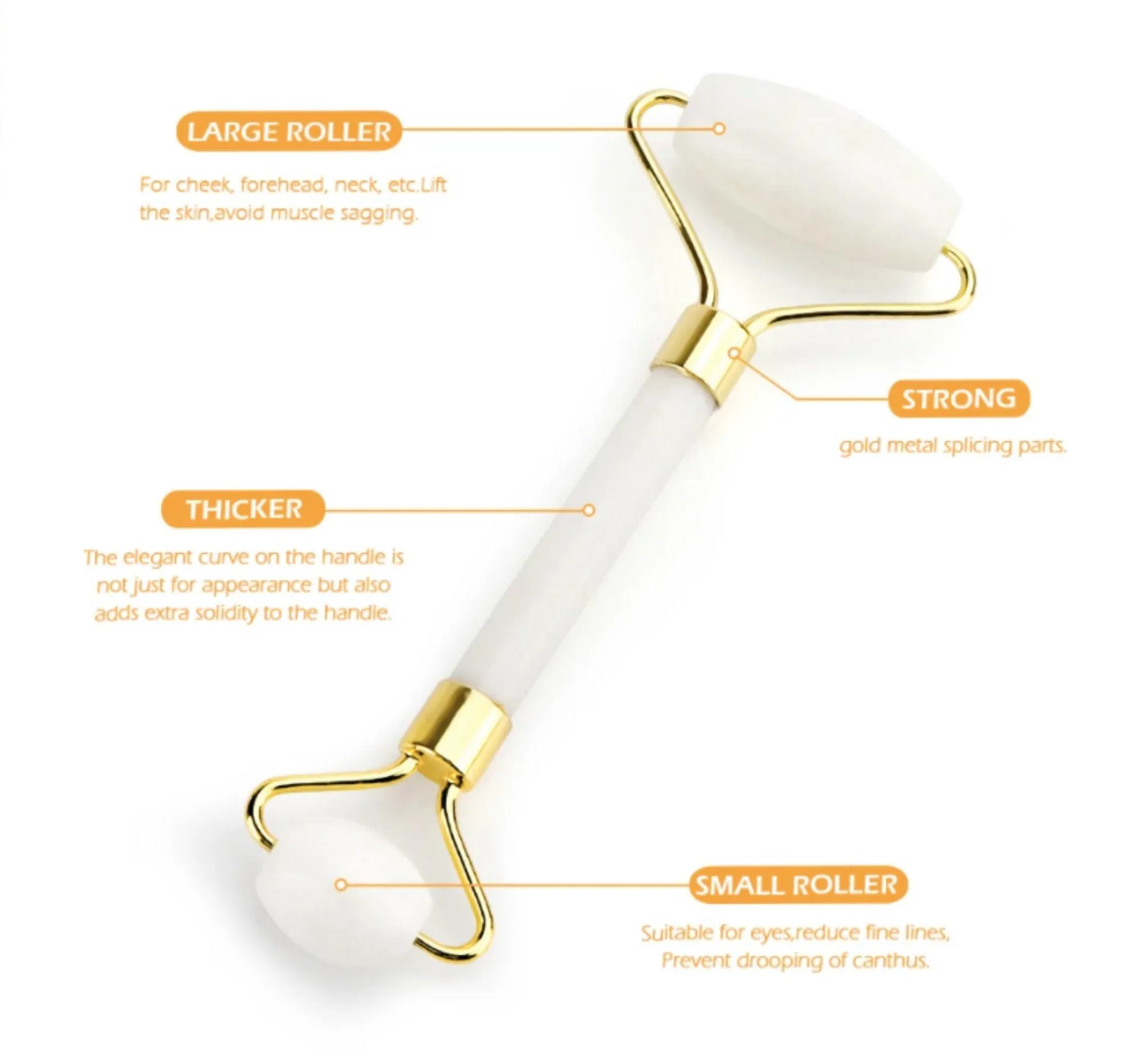 White Jade Roller & Gua Sha Set