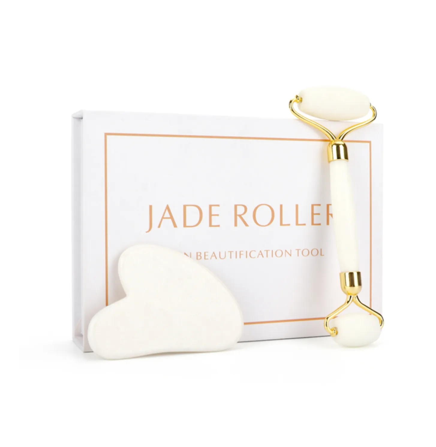 White Jade Roller & Gua Sha Set