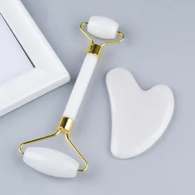 White Jade Roller & Gua Sha Set